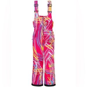 Wantdo Girl's Waterproof Insulated Snow Bibs Winter Warm Padding Ski Pants